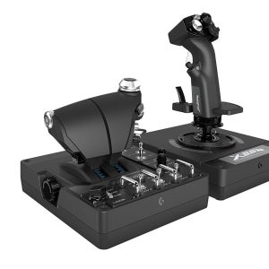 로지텍 G X56 HOTAS 비행 시뮬레이터 조이스틱 스로틀 세트 블랙