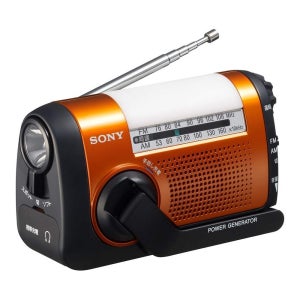 Sony 소니 비상용 재난 휴대용 라디오 오렌지 ICF-B09 D