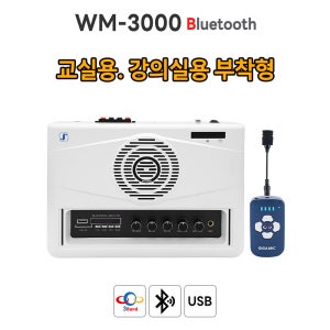 준성기가폰 벽걸이형 강의용 무선마이크 앰프 WM-3000 / 100W / 블루투스 스피커