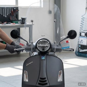베스파 GTS300 GTS250 LX125 윈드스크린 오토바이 핸드가드 바람막이 윈드실드 투명
