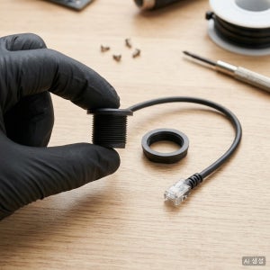 RJ12 패널 마운트 케이블 CAT3 전화선 모듈러 6P6C 라운드 암수 연장 젠더 PCM-0378