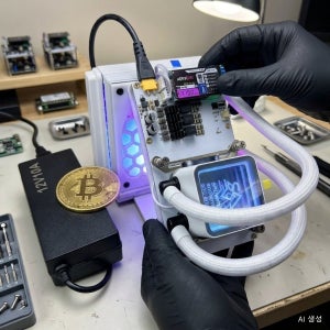 NerdQaxe++ Hydro Rev6.1 비트코인 채굴기 수랭 6TH BM1370 100W BTC