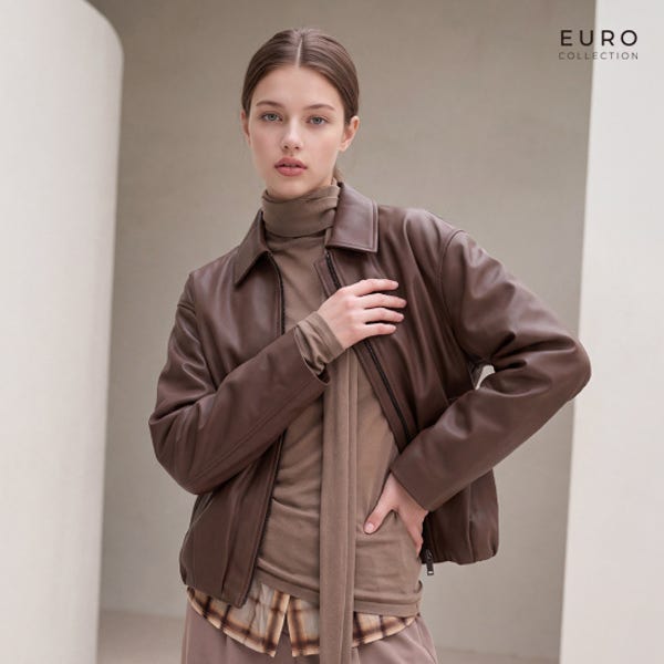 유로컬렉션 26FW 이태리 나파 램스킨 스탠카라 블루종 자켓