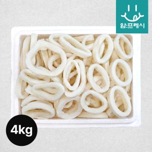 오징어링 4kg 대용량 도매 업소용 냉동 손질 오징어