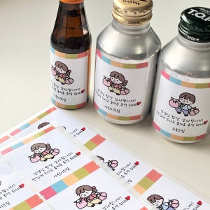 추석스티커 명절 설날 커피캔스티커 답례 인삿말 한가위 12장
