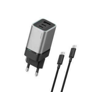 쿡테크 6 mini GaN 충전기 65W 멀티 3포트 C타입 초고속 충전기/아이폰 AVS 60W 지원