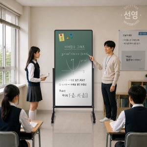 일체형 양면 자석 화이트보드 청칠판 물칠판 올인원 이동식 스탠드 유아 학교 칠판 모음전