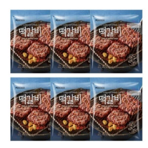 피코크 떡갈비 직화구이 간단한 아이 반찬 450g 6개