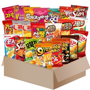 봉지과자 스낵 22개 세트 감자깡 꼬북칩 치토스 스윙칩 오징어땅콩 외