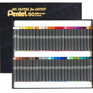 펜텔 Pentel 전문가용 오일파스텔 49색 50본 미술 파스텔 세트 PTA-50D