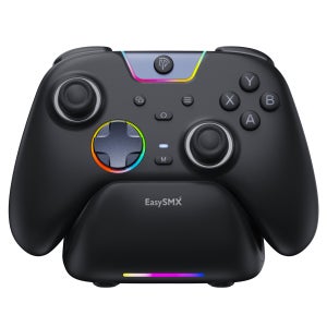 EasySMX X05 Pro 게임패드 컨트롤러 무선 조이스틱 PC게임패드 안드로이드 iOS 닌텐도 스위치 호환 블랙(충전 도크 포함)