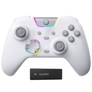 EasySMX X05 Pro 게임패드 컨트롤러 무선 조이스틱 PC게임패드 안드로이드 iOS 닌텐도 스위치 호환 화이트