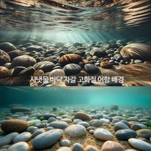 어항백스크린 자갈 물속 수중 돌 AI 고화질 수족관 배경지 그림 자갈 1