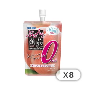 오리히로 곤약젤리 스탠딩 제로칼로리 백도, 130g, 8개