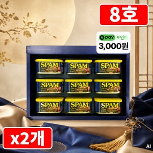 CJ 스팸8호 선물세트 x2개+쇼핑백+네이버페이 3000원