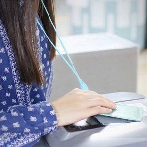 여행용 분실 방지 목걸이 스트랩 핸드폰 실리콘 목걸이 스트랩 소매치기