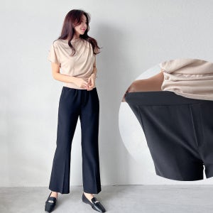 [L size]여성 스판 슬랙스 히든 밴딩 바지 부츠컷 팬츠 정장 오피스룩 간절기 봄 가을