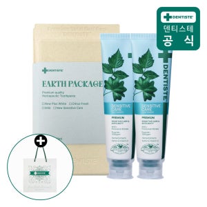 덴티스테 2p 선물세트 어스패키지 (뉴센서티브케어 튜브 200g 2개)