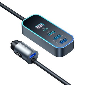 맥도도 100W 디스플레이 5포트 차량용 확장형 멀티 고속충전기 PD PPS QC4.0+