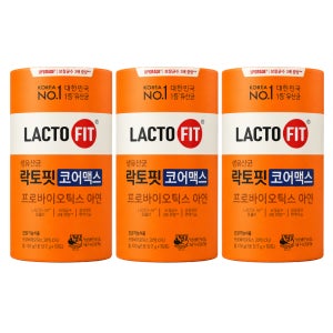 종근당건강 락토핏 코어맥스 생유산균 60포, 3개