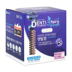 [샘플팩증정]포켄스 덴티페어리 강아지 덴탈껌 치석제거껌 구강관리 블루베리 410g, M, 1개