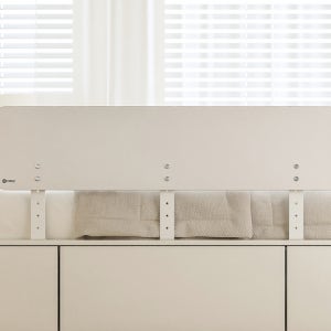 오레즈 국내생산 자작나무 원목 침대안전가드 낙상방지 120cm, 화이트(하이맥스 최대높이 52cm)