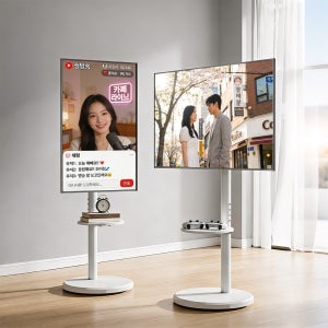 Bornoon 삼탠바이미 TV 스탠드 이동식 무빙 모니터 스탠드 10-42인치 거치대
