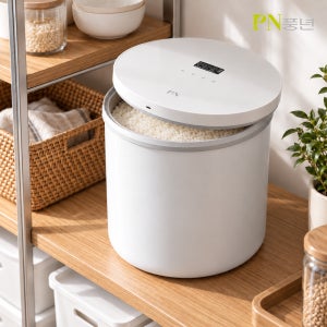 PN풍년 미쁨 무선 스텐 진공쌀통 10kg 쌀보관통 밀폐형 용기 PSVKA-10