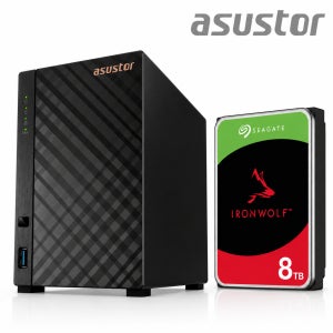 ASUSTOR 드라이브스토어 AS1102TL 16테라 시게이트 아이언울프 8TB x2