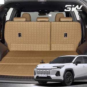 3W 토요타 라브4 RAV4 6세대 레더 트렁크매트 에코라이너 차박 캠핑 매트 등받이 커버