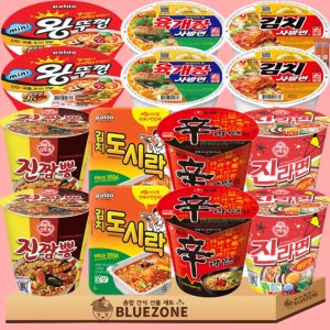 블루존 소컵라면 7종 14개 혼합세트 신라면 진라면 왕뚜껑 육개장 김치사발면 도시락 김치도시락 (C-94259287302)