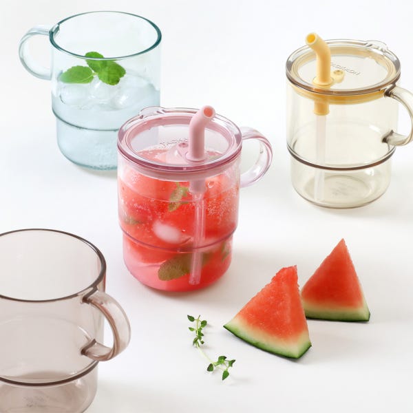 탁가온 유아컵 [투명 빨대컵(L) 270ml] 아기 어린이집 에코젠