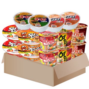 큰컵라면세트 14개(김치왕뚜껑 진라면매운맛 열라면 육개장사발면) 외