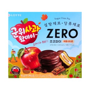 롯데 군위사과 제로 초코파이 애플시나몬 336g 12p