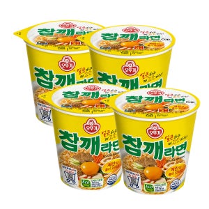 오뚜기 참깨라면 소컵 오리지널, 65g, 4개