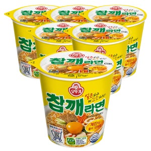 오뚜기 참깨라면 소컵 오리지널, 65g, 6개
