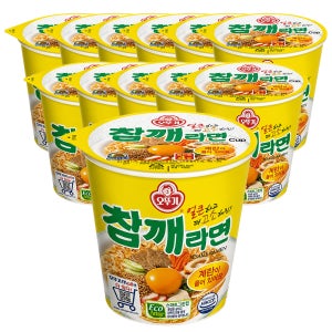 오뚜기 참깨라면 소컵 오리지널, 65g, 12개