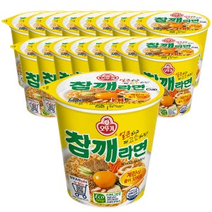 오뚜기 참깨라면 소컵 오리지널, 65g, 18개