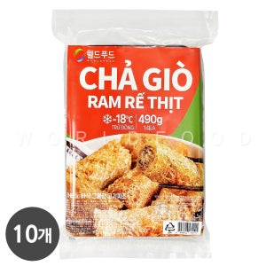 냉동 베트남 짜조 스프링롤 CHA GIO 더바삭 그물망 고기짜조, 490g, 10개