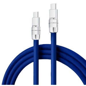 CtoC 실리콘 고속충전케이블 240W 480Mbps 블루, 1개, 2m