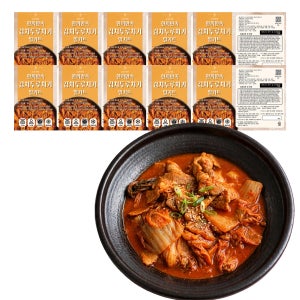 [10팩] 김치두루치기 간편식 술안주 5분요리 캠핑요리 캠핑밀키트 1인분 370g, 10개