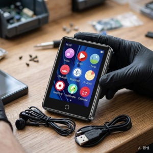 ZHIJUYIJIO 블루투스 MP3 MP4 플레이어 32GB 스피커 내장 휴대용 HiFi 음악