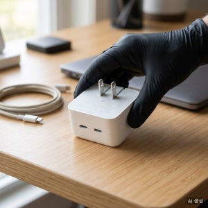 애플 호환 듀얼 USB C타입 컴팩트 파워 어댑터 35W