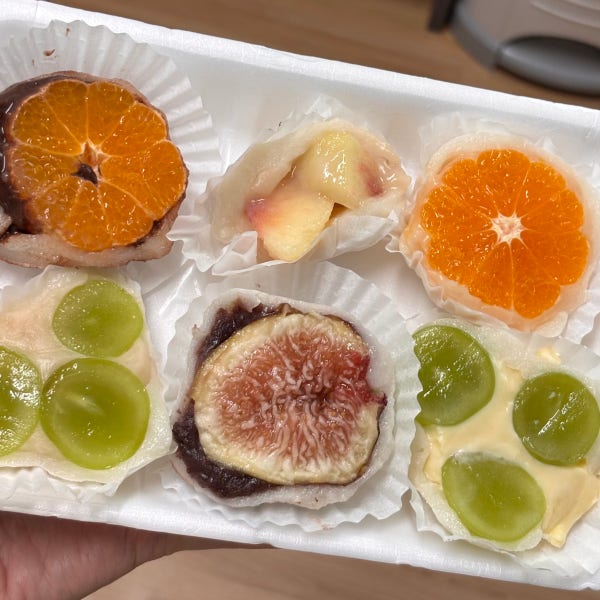 오브네밀 생초코 과일 모찌 요거트 찹쌀떡 샤인머스켓 복숭아 키위 무화과 귤