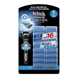 Schick 쉬크 하이드로 5 커스텀 5중날 남성용 면도기 리필날 17개입