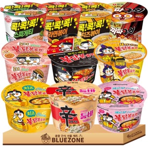 블루존 볶음면 큰컵 10종 혼합세트 불닭 콕콕스파게티 짜파구리 (C-91348788039)