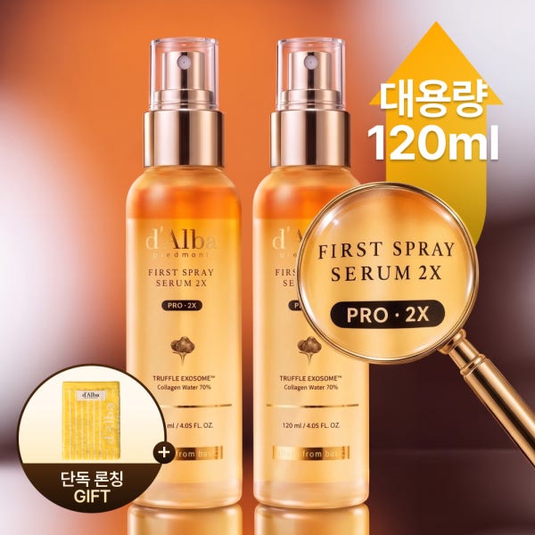 [26년 10월 신제품/네이버 단독 증정] 달바 프로 2X 미스트 펩타이드 120mlX2+핸드 타월 증정