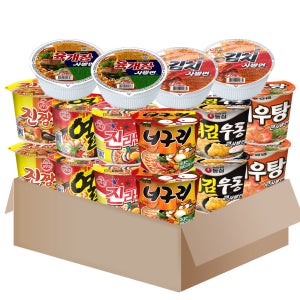 큰컵라면세트 16개 (진라면매운맛 너구리 튀김우동 육개장사발면) 외