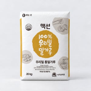 맥선 100% 우리밀 통밀가루 20kg, 1개