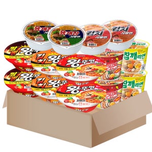 큰컵라면세트 14개 (왕뚜껑 김치왕뚜껑 참깨라면 육개장사발면) 외